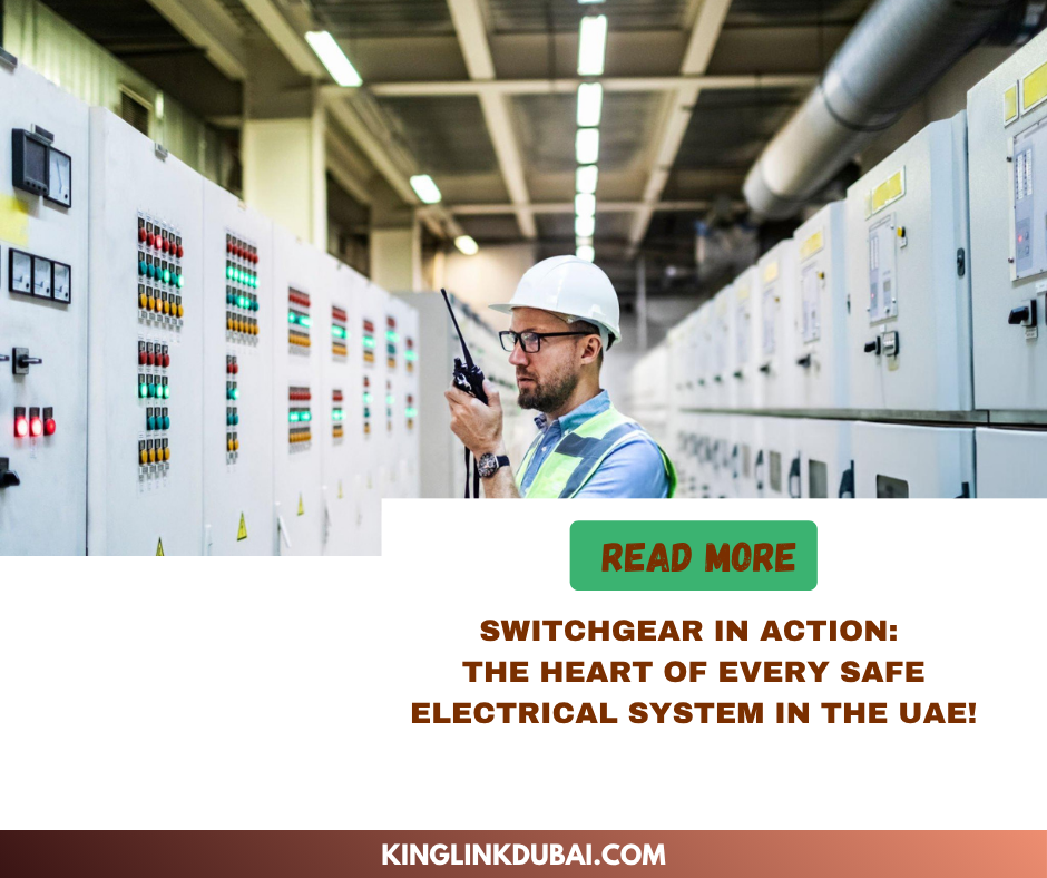 Man working with the switchgear in UAE